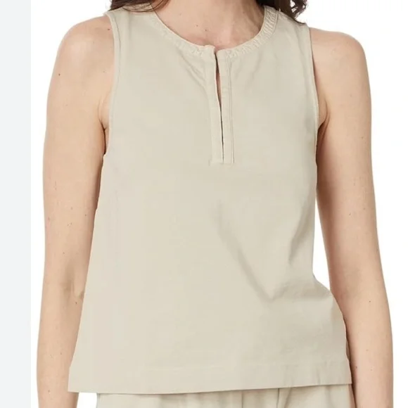 Lilla P Hook & Eye Sleeveless Women's Top in Pebble size Medium - Picture 8 of 8